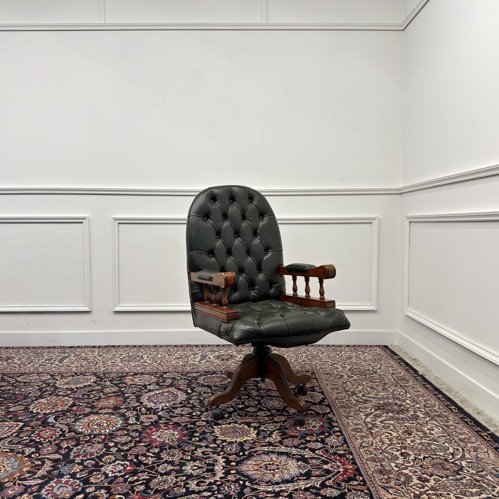 Klassiek Engels Chesterfield Bureaustoel, Ophalen of Verzenden