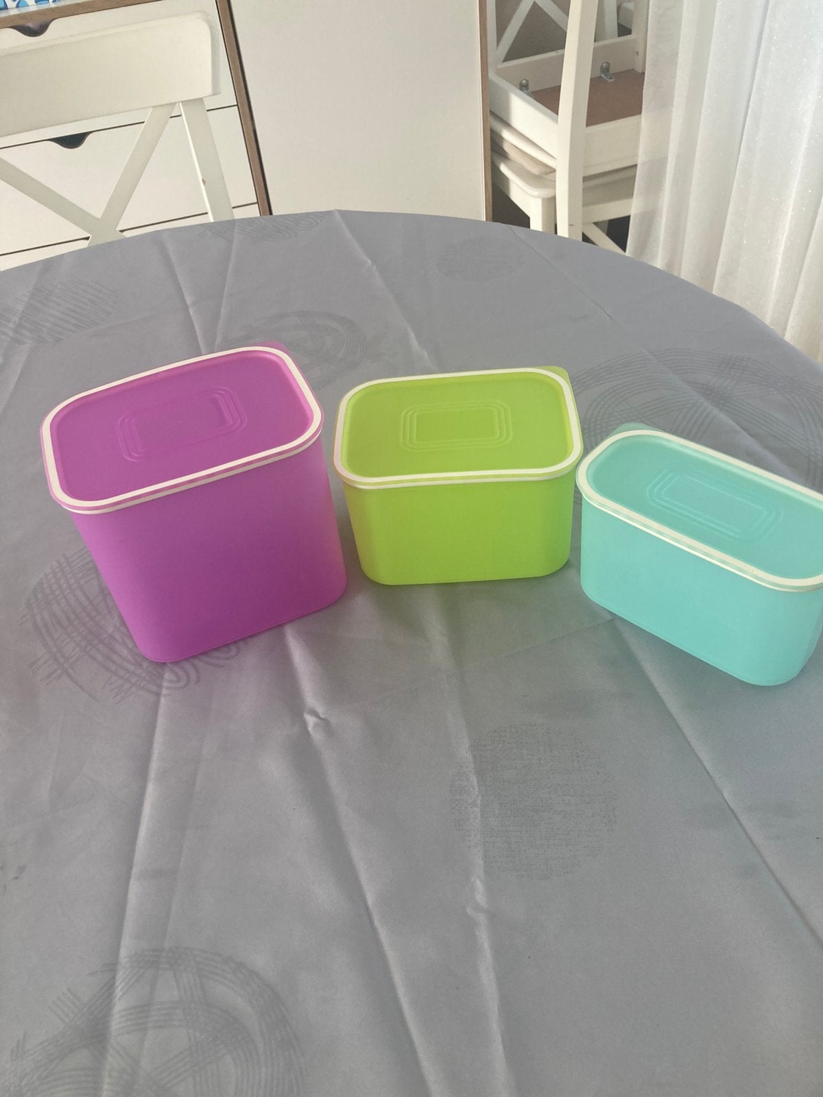 Tupperware 3 stuks bewaardozen, Ophalen of Verzenden, Gebruikt, Beker of Kan