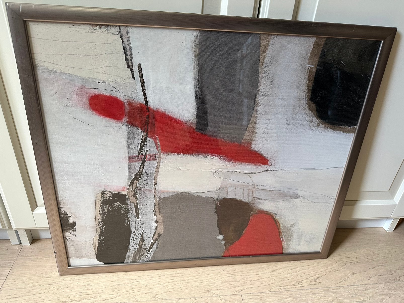 Ingelijste zeefdruk Weitsicht II van Mechteld Runde-Witjes, Ophalen, Abstract, Zeefdruk