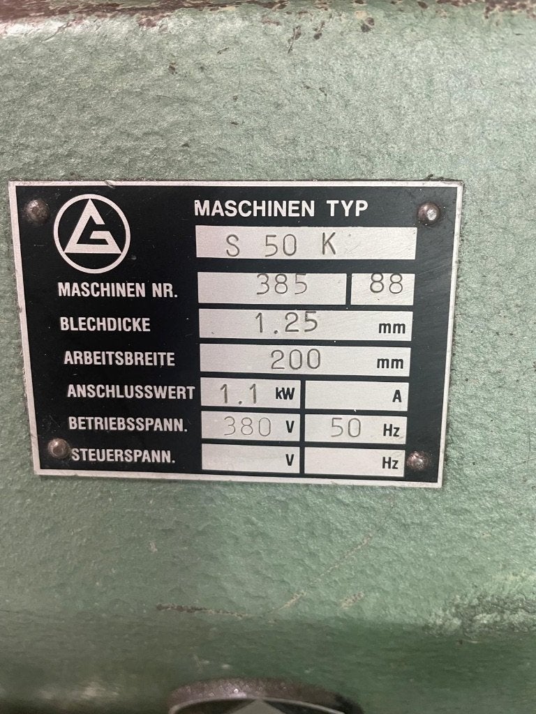 Voormachine, velsmachine S 50 K, Ophalen, Gebruikt