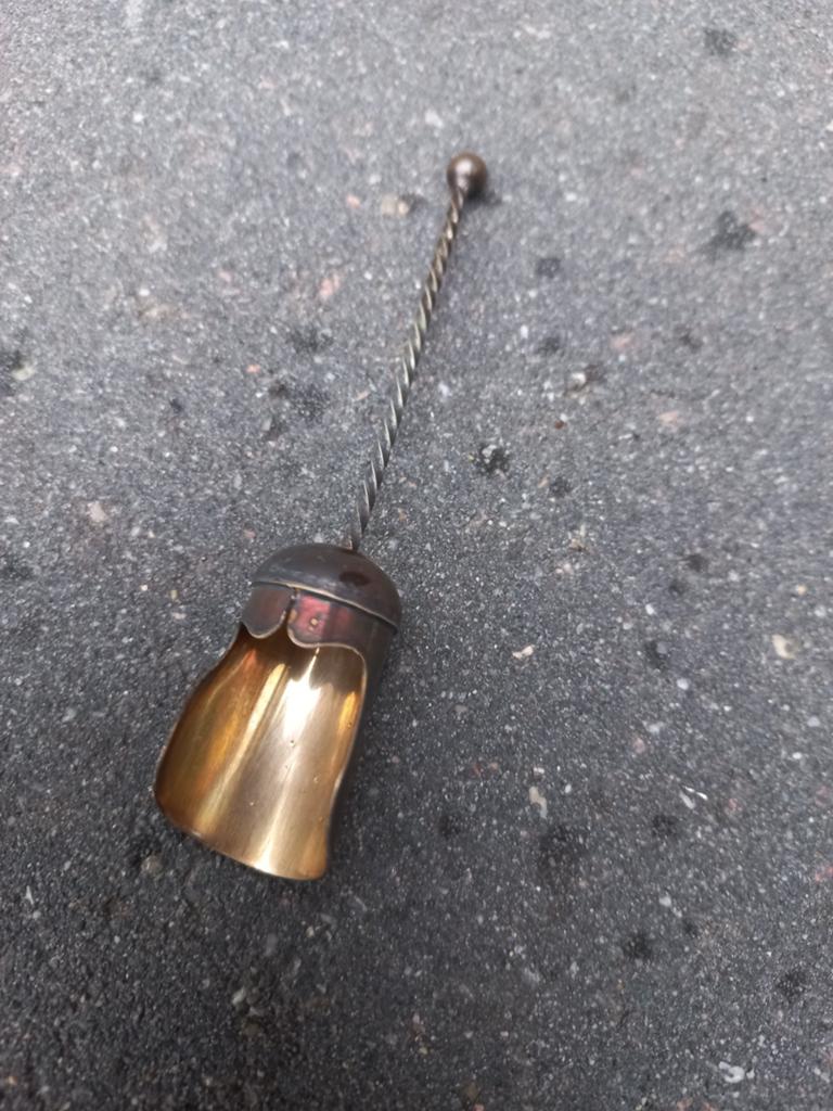Vintage Cocktail Roerder met Koperen Schepje, Ophalen of Verzenden