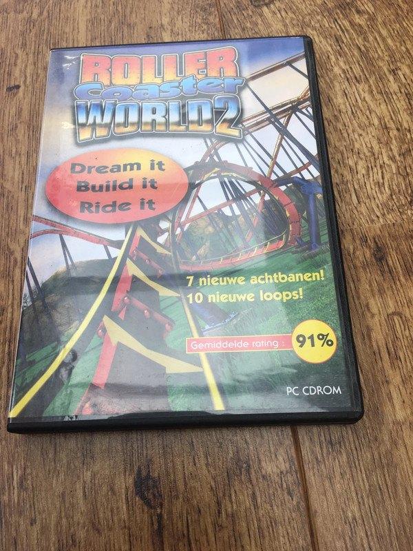 Rollercoaster world 2 pc cd rom 7 achtbanen en 10 loops, 1 speler, Ophalen of Verzenden, Zo goed als nieuw, Vanaf 3 jaar