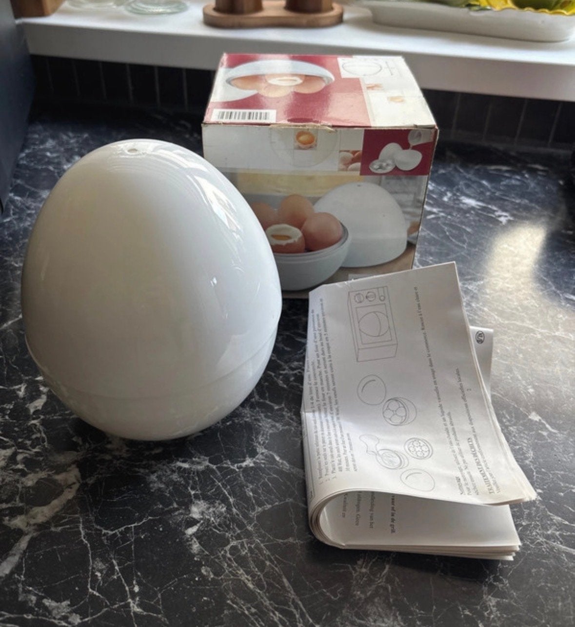 Eierkoker voor magnetron - Snel en eenvoudig eieren koken, Witgoed en Apparatuur, Eierkokers, Ophalen of Verzenden, Zo goed als nieuw