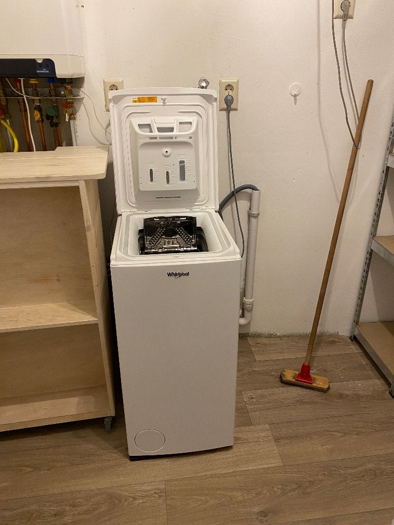 Wasmachine Whirlpool bovenlader, Ophalen, Bovenlader, Zo goed als nieuw, 85 tot 90 cm