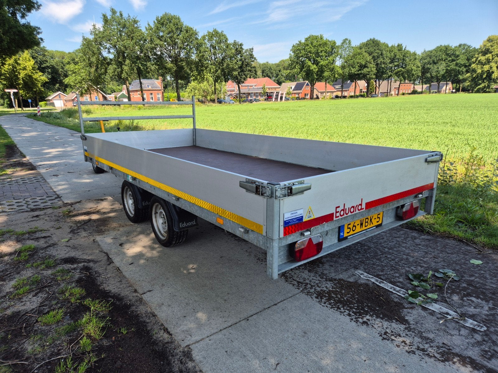 Zeer nette Eduard plateauwagen afm. 406 x 180 3000 kg, Ophalen, Zo goed als nieuw