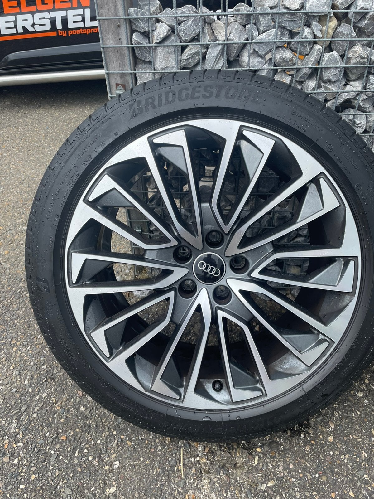 19” Originele AUDI A6 C8 velgen 5x112 + bridgetsone 7mm, 19 inch, Banden en Velgen, Ophalen of Verzenden, Personenwagen