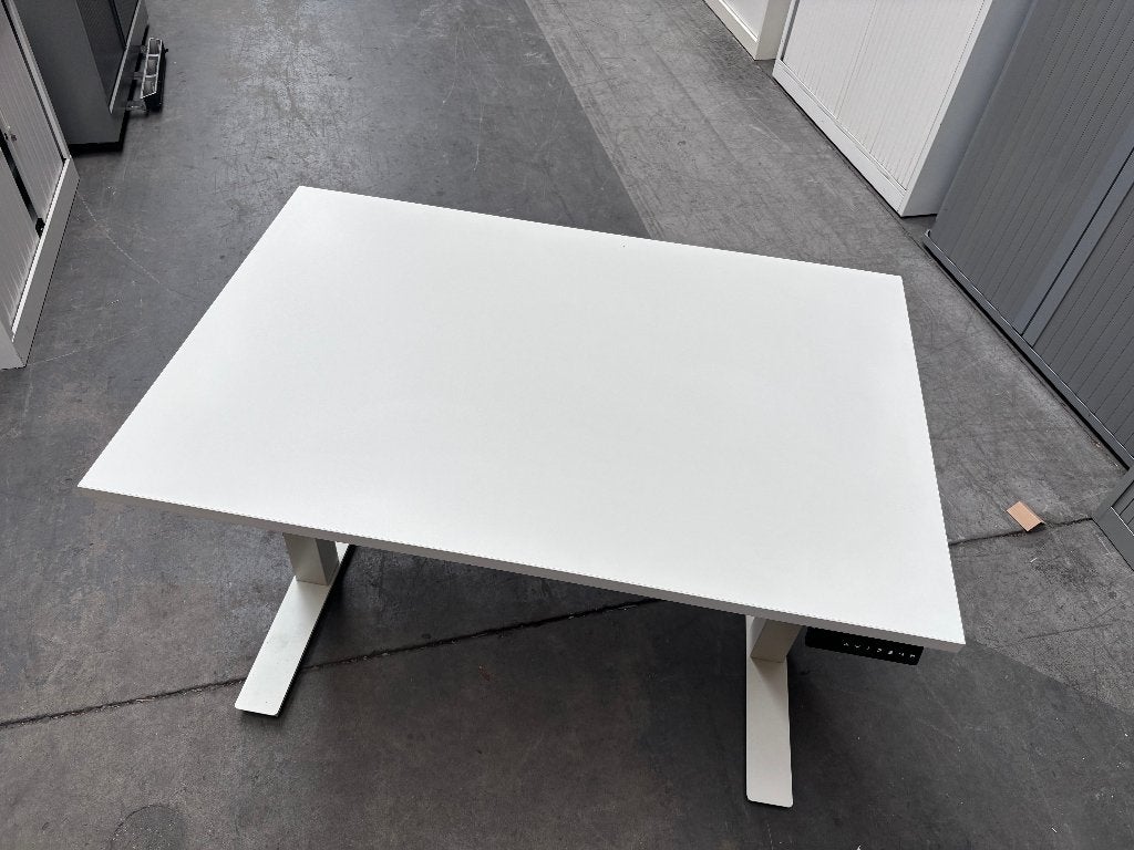 3 x Ergonice Elektrisch zit sta bureau 120 x 80cm WIT, Huis en Inrichting, Bureaus, Zit-sta bureau, Gebruikt, 120 cm, -