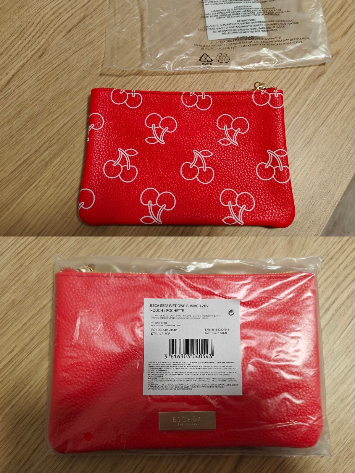 NIEUW: Escada make up-/ toilettas, Ophalen of Verzenden, Nieuw, Rood, Dame