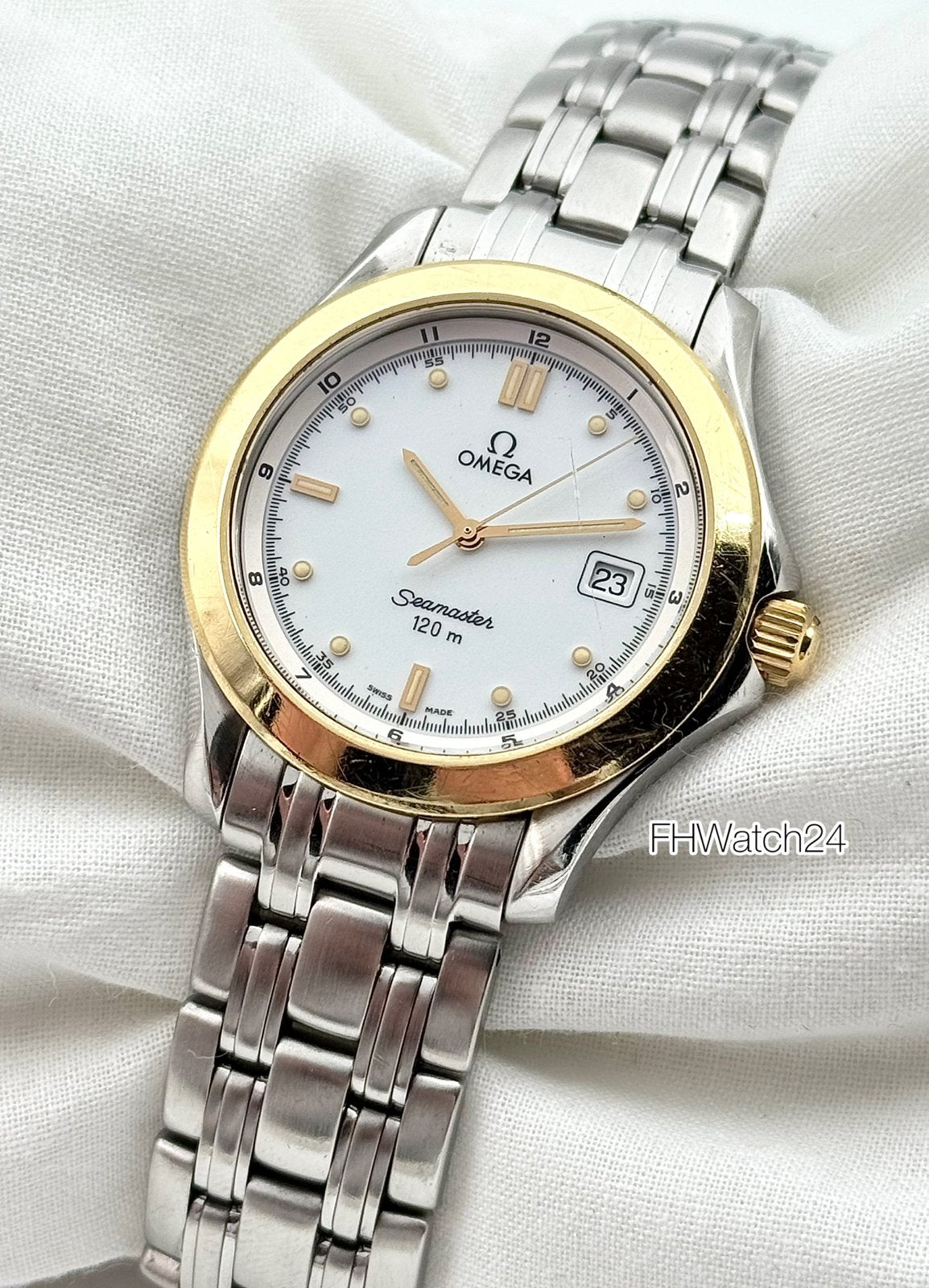 Omega Seamaster 120M 2411.10 Two-Tone. | Only watch., Staal, Gebruikt, Omega, Polshorloge
