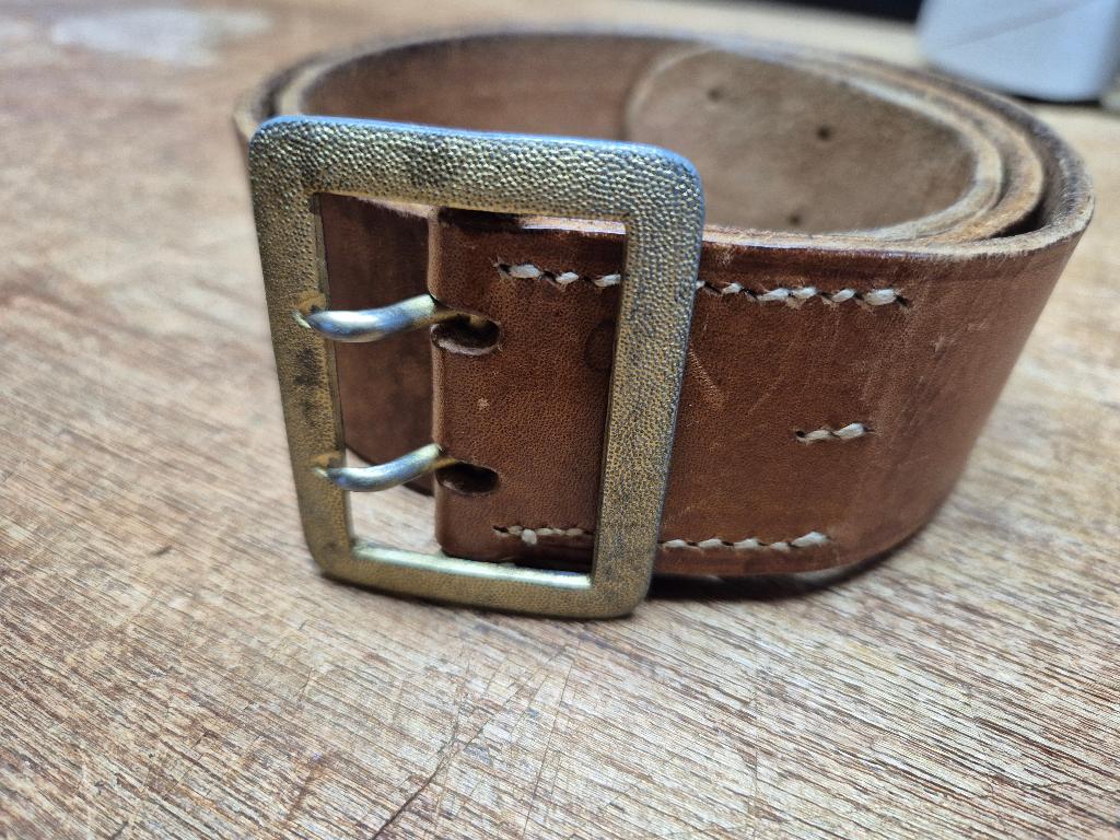 Leren koppel riem militair Duits WW2, Verzamelen, Militaria | Tweede Wereldoorlog, Ophalen of Verzenden, Landmacht, Duitsland