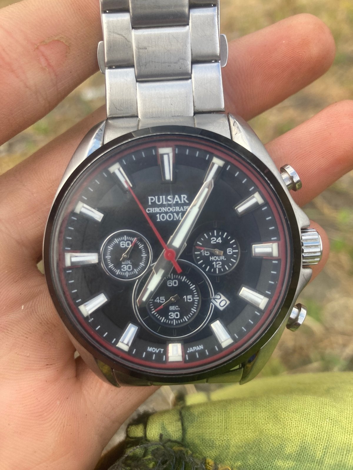 Pulsar horloge, Ophalen, Zo goed als nieuw, Zwart, Jongen of Meisje