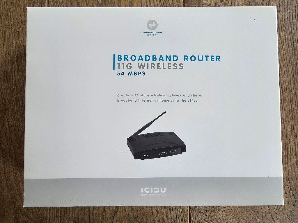 ICIDU 11G Wireless Broadband Router (54 Mbps), Computers en Software, Ophalen, Gebruikt, Router met modem, ICIDU