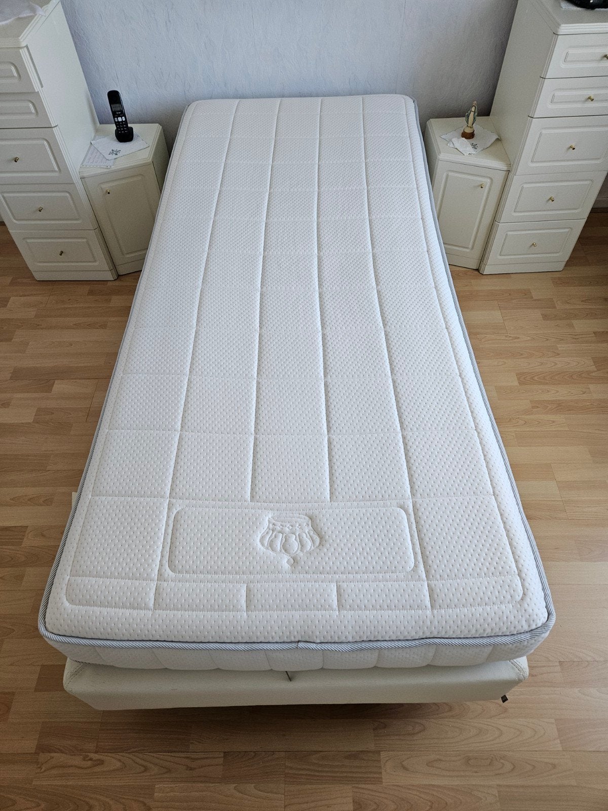 Auping boxspring eenpersoonsbed elektrisch verstelbaar, Huis en Inrichting, Ophalen, Overige materialen, 90 cm, Eenpersoons
