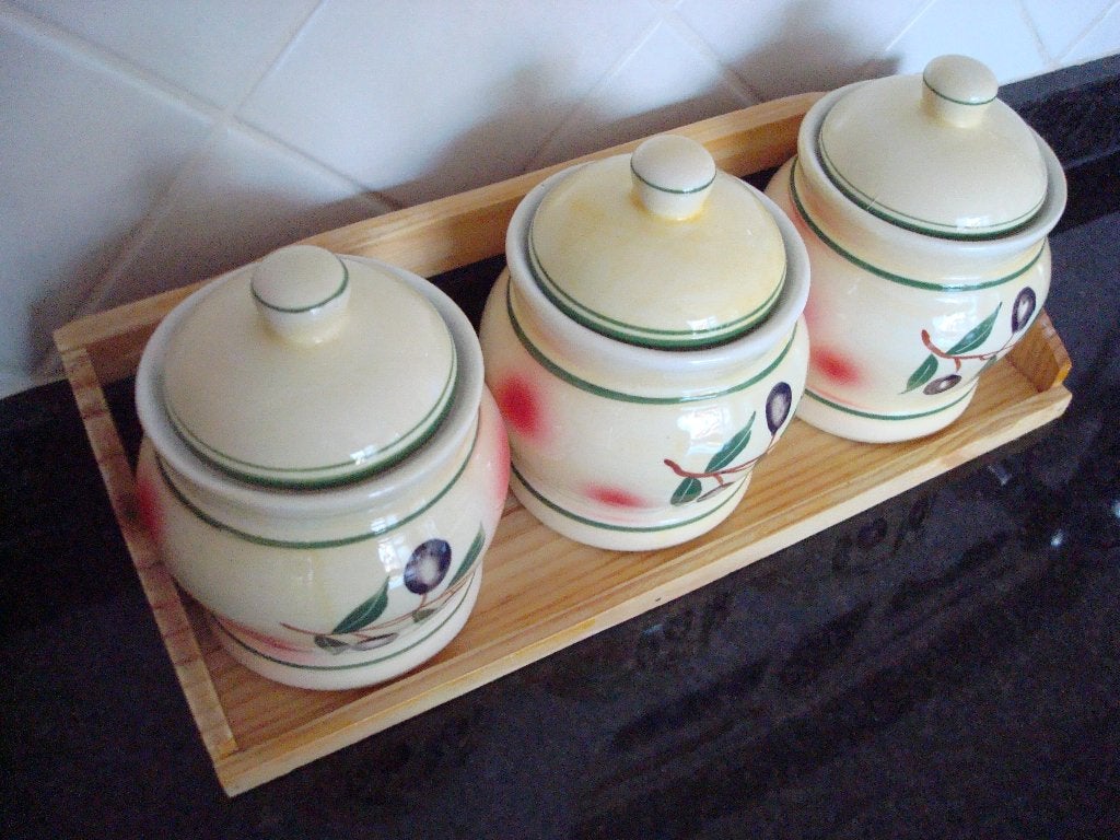 Keukenrek met 3 potjes, Ophalen of Verzenden