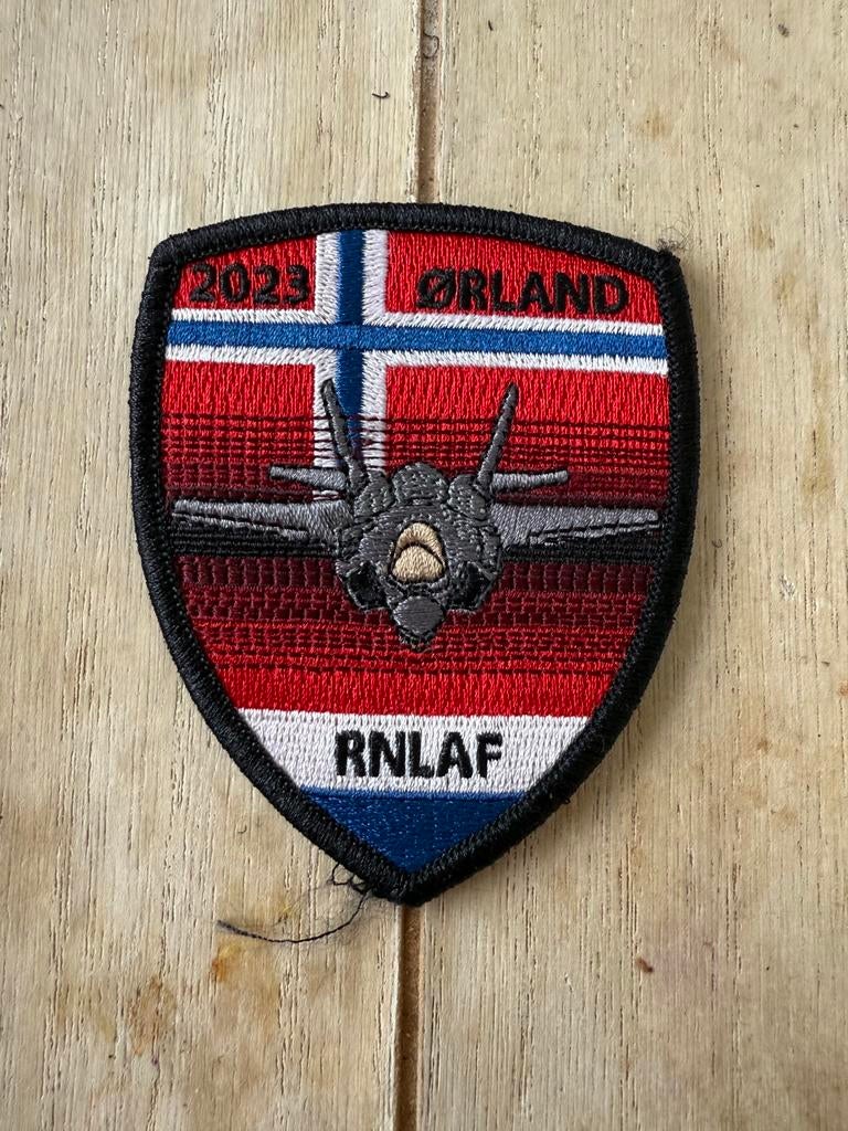 Klu RNLAF patch badge 313 squadron F-35 Ørland, Verzenden, Zo goed als nieuw, Patch, Badge of Embleem