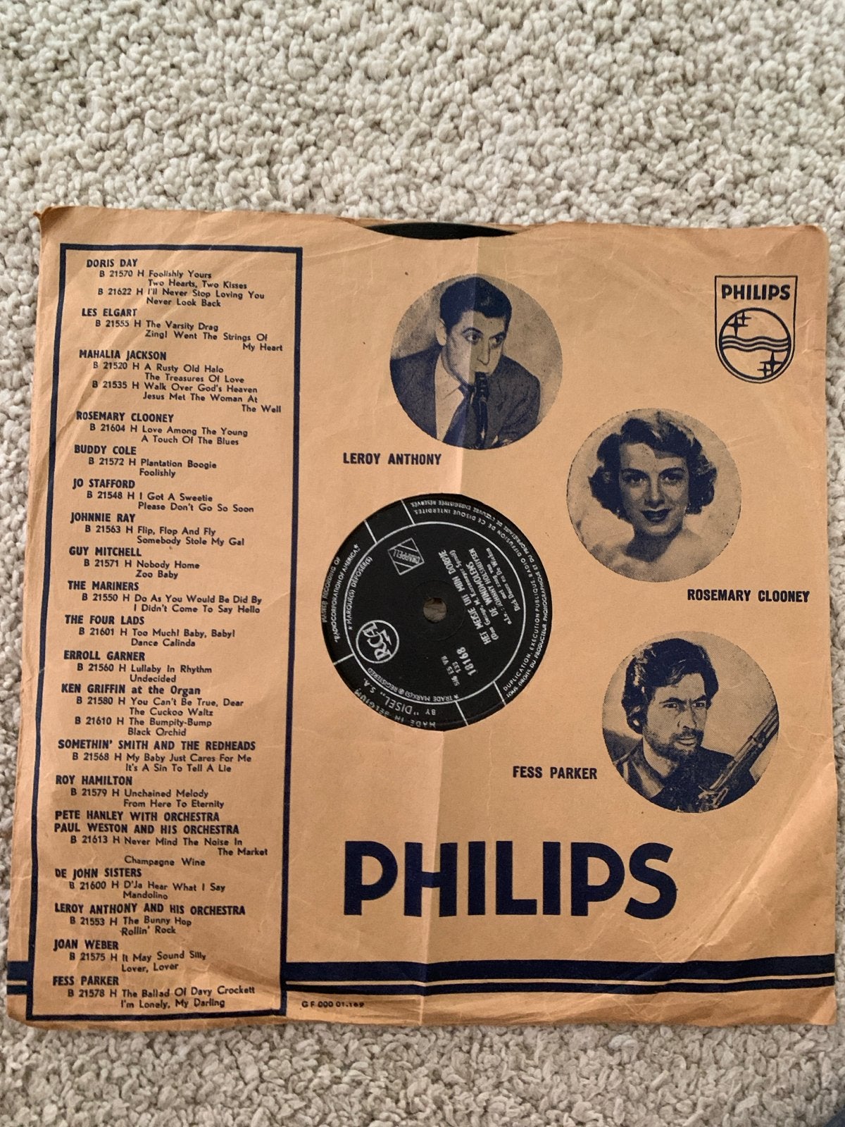 Vintage Philips RCA 78 toeren plaat hoes - Zeldzaam!, Ophalen of Verzenden, Gebruikt, Platenspeler-onderdeel, Philips
