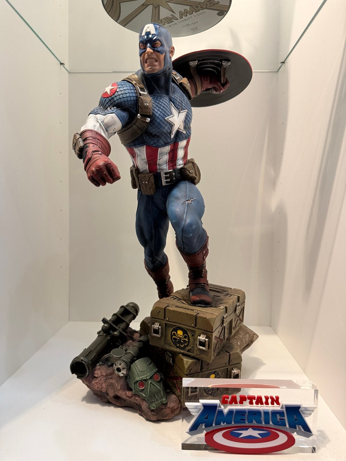 Captain America Beeldje - Marvel Superheld Figuur, Ophalen of Verzenden, Superheld, Zo goed als nieuw, Beeldje of Figuurtje