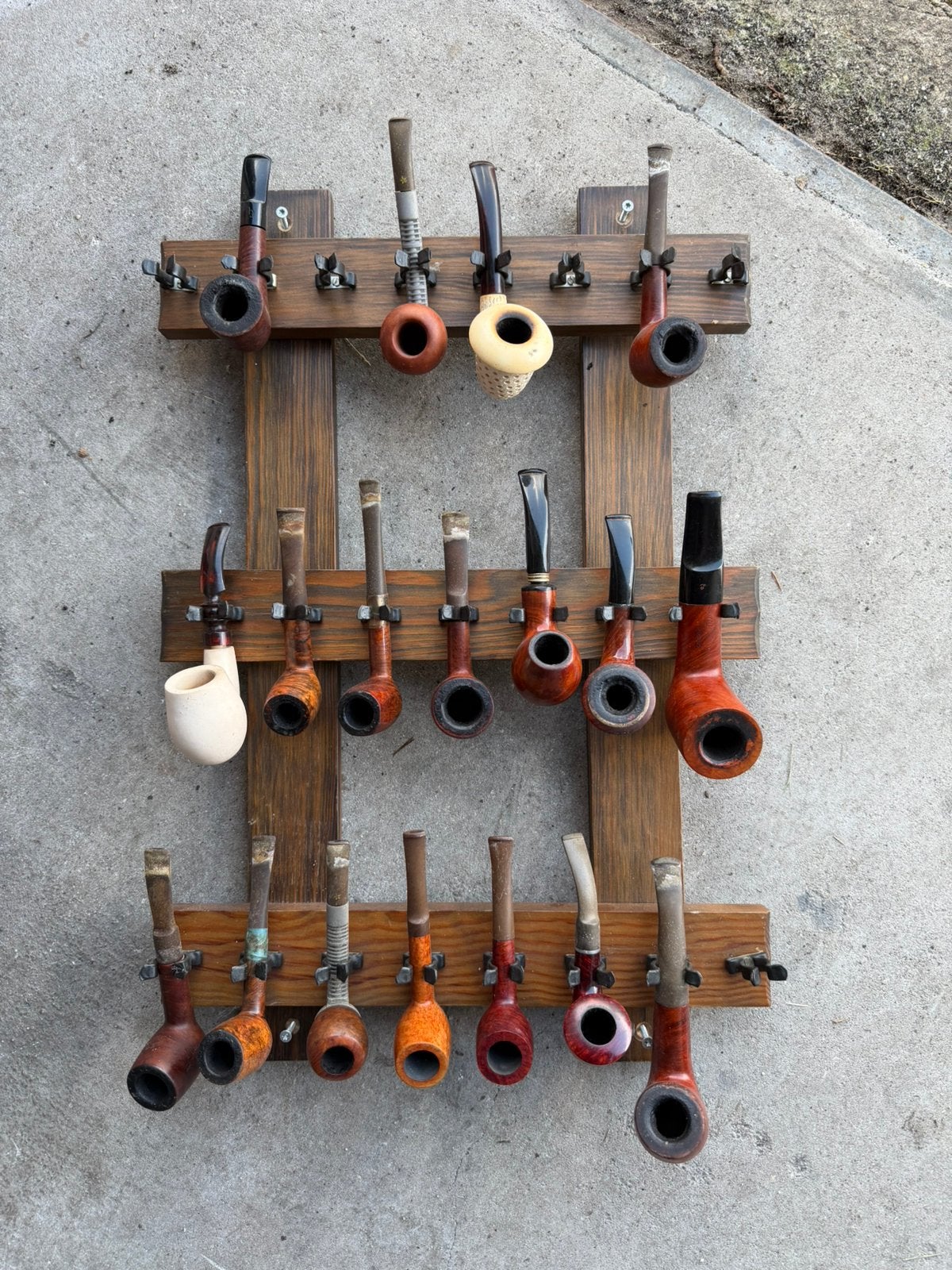 Pijpen rack met 21 pijpen, Verzamelen, Ophalen of Verzenden, Zo goed als nieuw, Nvt, Nvt