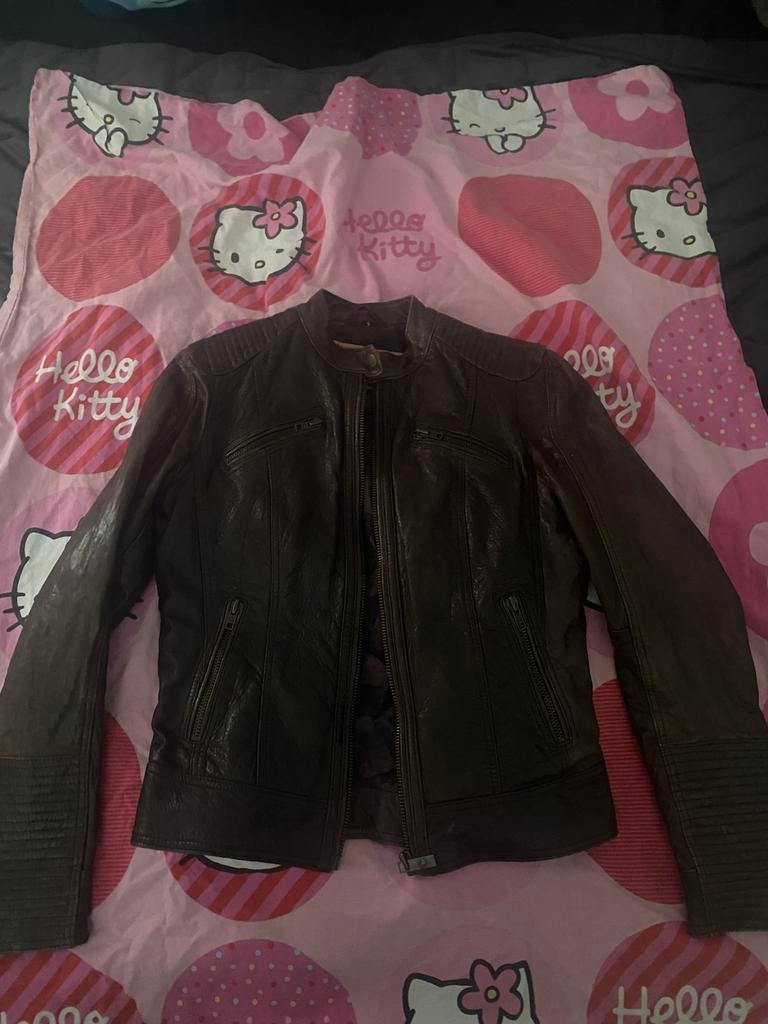 Goosecraft Real Leather Biker Jacket Brown (S), Ophalen of Verzenden, Zo goed als nieuw