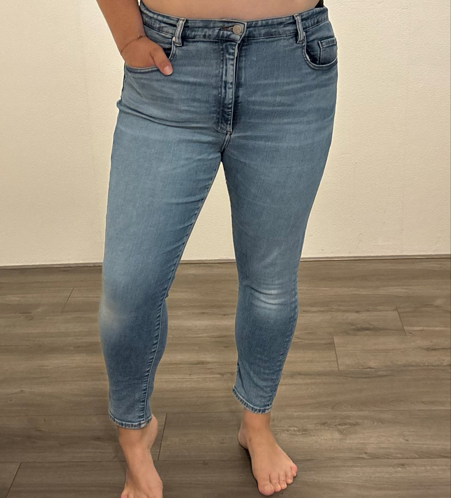 Armed Angels Spijkerbroek Maat XL High Waist Skinny, Ophalen of Verzenden, Zo goed als nieuw, Blauw, W33 - W36 (confectie 42/44)