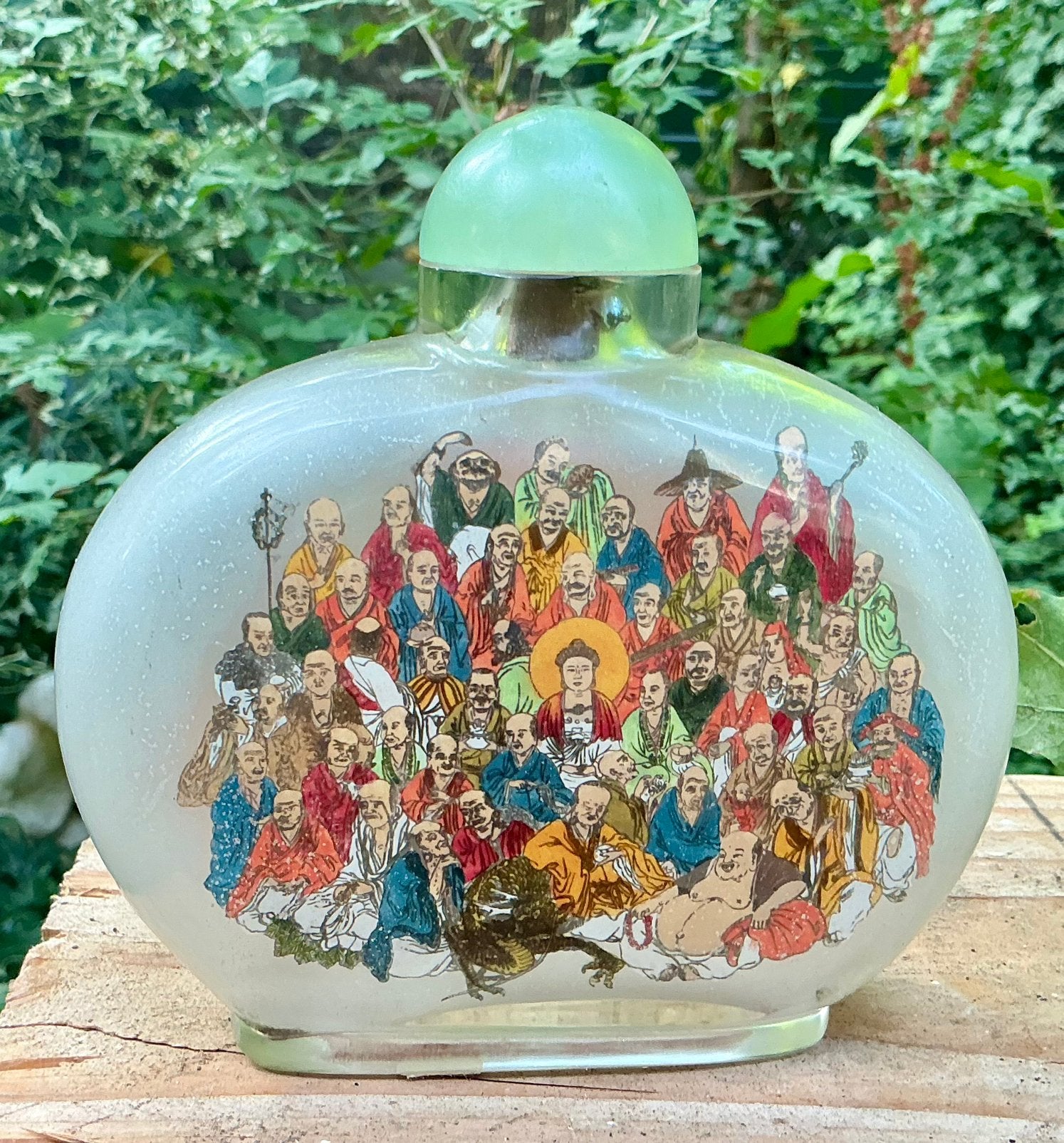 Grote chinese snuff bottle 20e eeuw, Antiek en Kunst, Overige typen, Grijs, Ophalen of Verzenden, Geschilderd