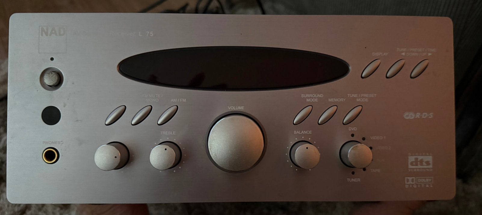 NAD L75 AV Receiver + 2 Jamo A410 luidsprekers, Ophalen, Zo goed als nieuw, 60 tot 120 watt, Overige merken
