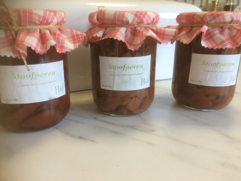 biologisch ingemaakte stoofperen, Ophalen of Verzenden