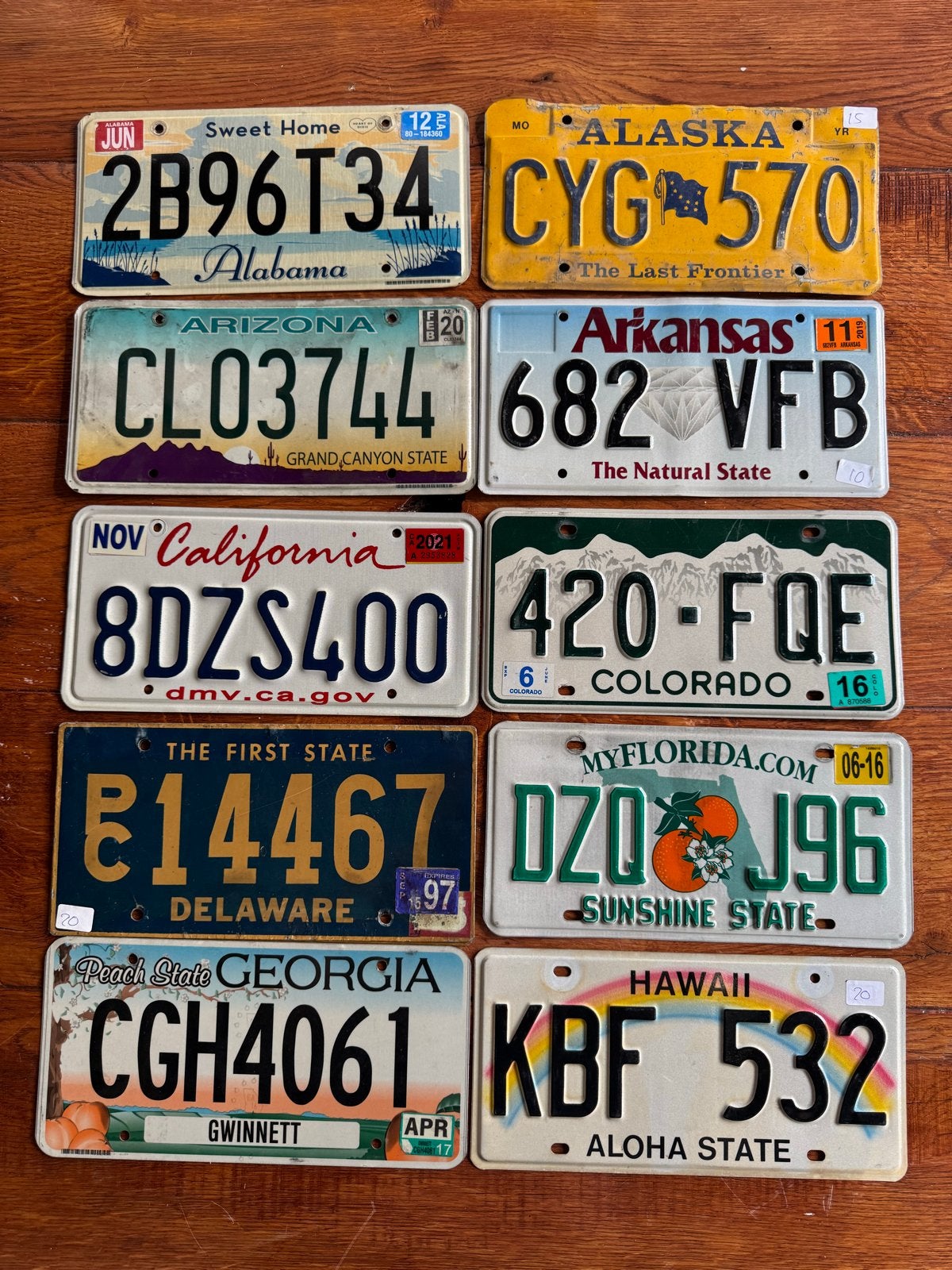 Amerikaanse kentekenplaten - Diverse staten, Ophalen of Verzenden, Gebruikt, Auto's
