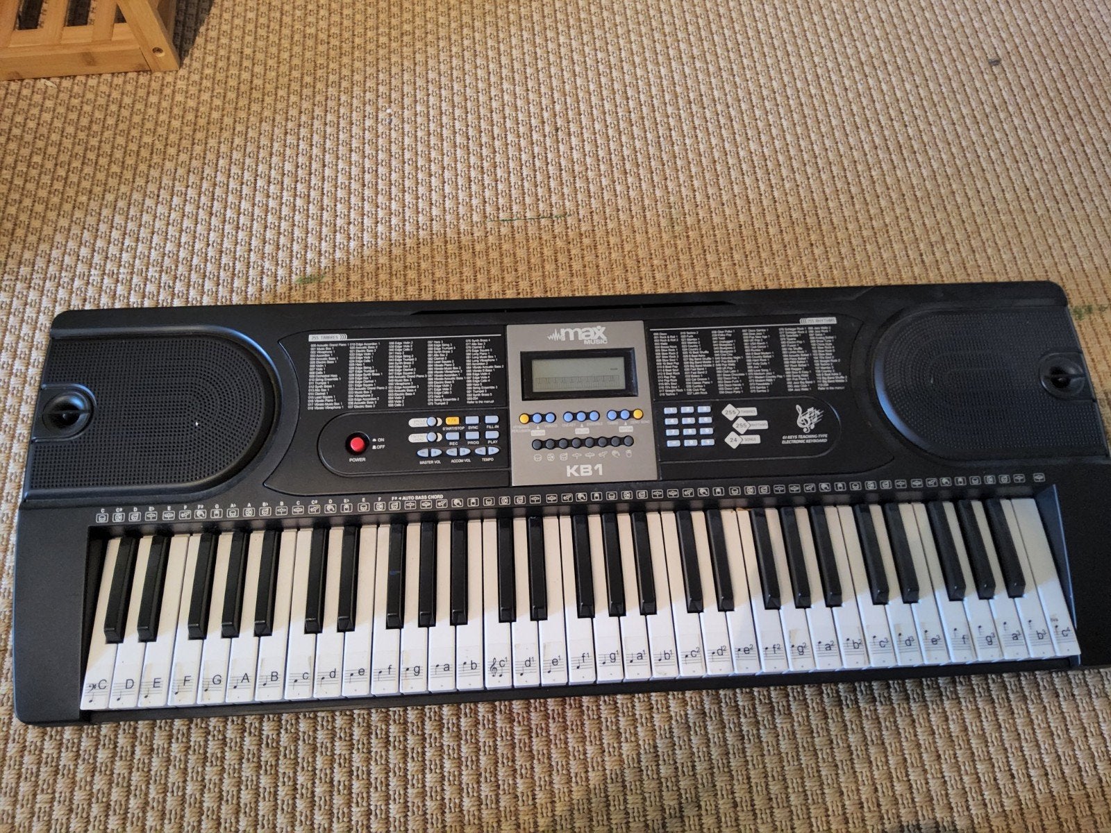 Max Music KB1 Keyboard - Ideaal voor beginners (61 toetsen), Overige merken, Ophalen of Verzenden, Met standaard, 61 toetsen