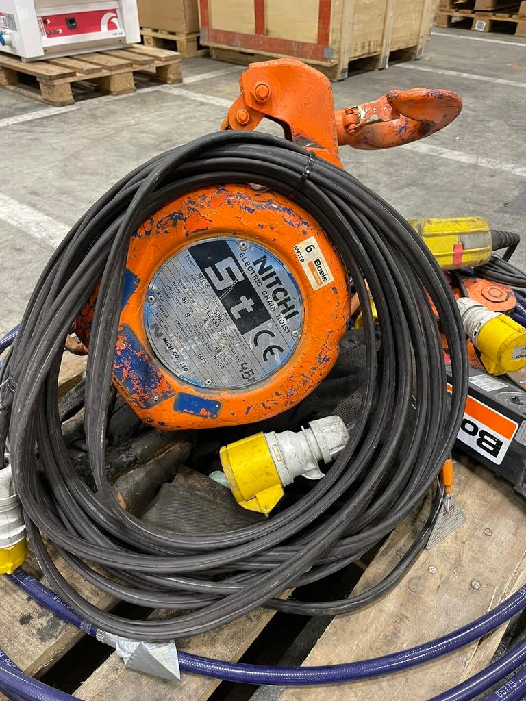 2x NITCHI 5 Ton Elektrische Kettingtakel + Bediening, Doe-het-zelf en Verbouw, Lieren en Takels, Ophalen, Zo goed als nieuw