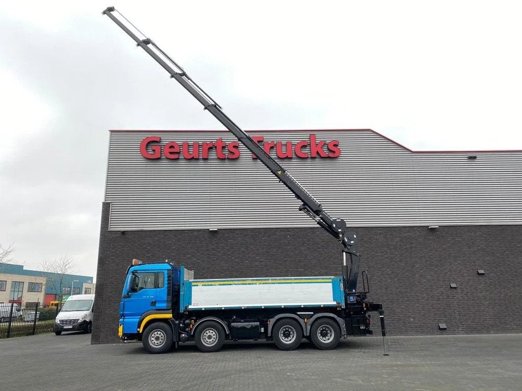 MAN TGS 35.480 8X4 KIPPER/TIPPER + HMF 2620-K5 KRAAN/KRAN/CR, Auto's, Automaat, Achterwielaandrijving, Euro 6, Blauw