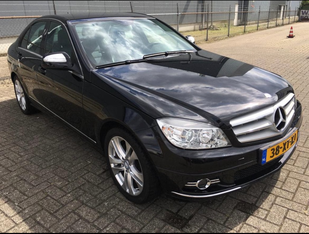 Mercedes-Benz C-Klasse 1.8 C180 Kompressor Sedan 2007 Zwart, Auto's, Achterwielaandrijving, 1800 kg, Zwart, Origineel Nederlands