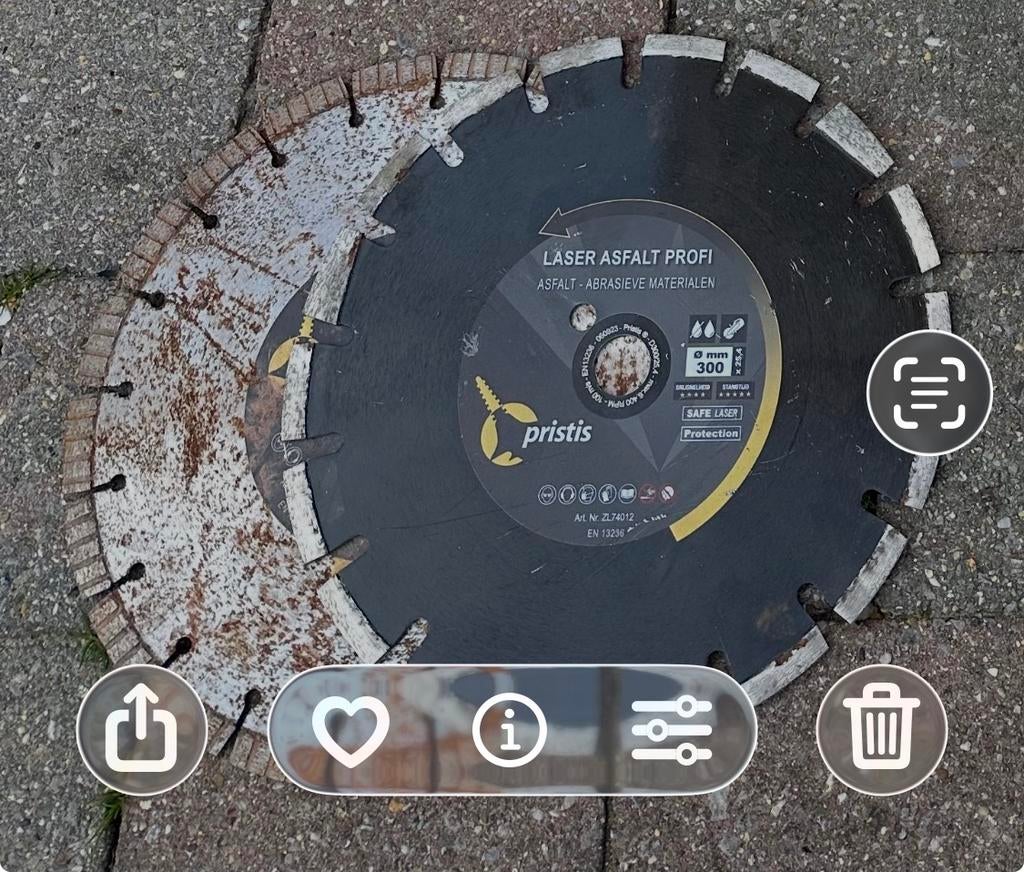 Diamant zaagblad 300mm voor beton en asfalt, Gebruikt, 70 mm of meer, Overige typen, Ophalen of Verzenden