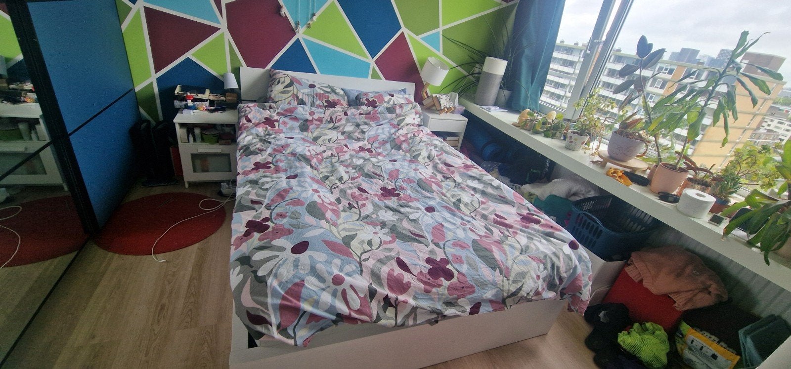 Moet snel weg: HERDLA opbergbed tweepersoons 140x200cm, Ophalen, Gebruikt, Wit, Tweepersoons