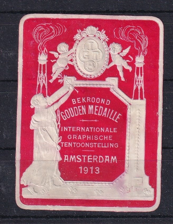 D11B) 1913 Amsterdam Vignet Int Graphische Tentoonstelling, Verzenden, T/m 1940, Postfris