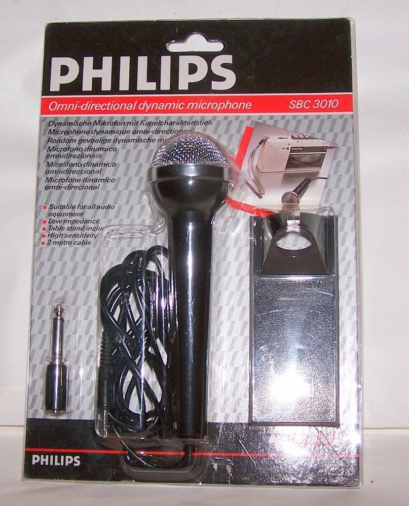 Philips SBC 3010 Omni-directionele dynamische microfoon, Nw., Audio, Tv en Foto, Ophalen of Verzenden, Nieuw