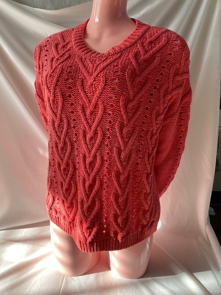 GANT oranje kabeltrui 100% katoen, maat S/M, Kleding | Dames, Truien en Vesten, Ophalen of Verzenden, Gedragen, Maat 36 (S), Oranje