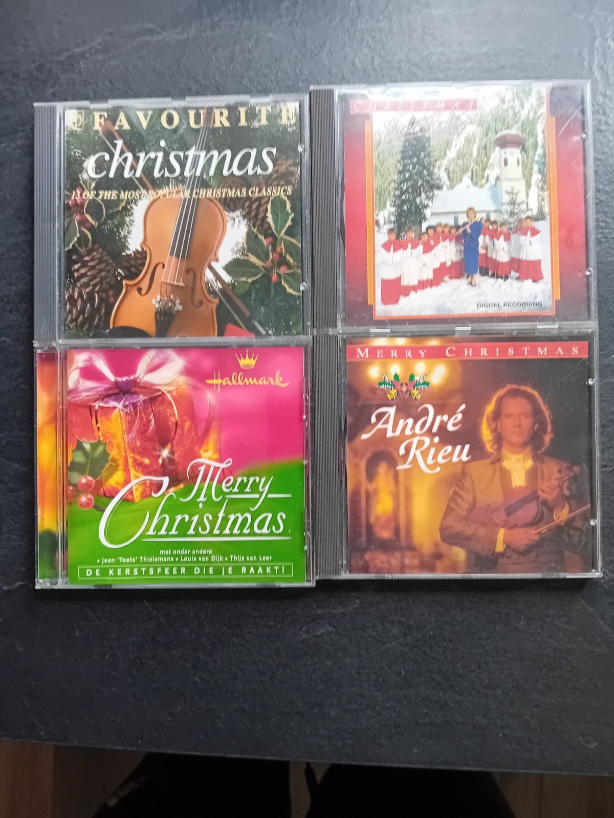 4 Kerst CD's: André Rieu, Berdien Stenberg, Hallmark, EMI, Gebruikt, Kerst, Ophalen of Verzenden, Inclusief doosje