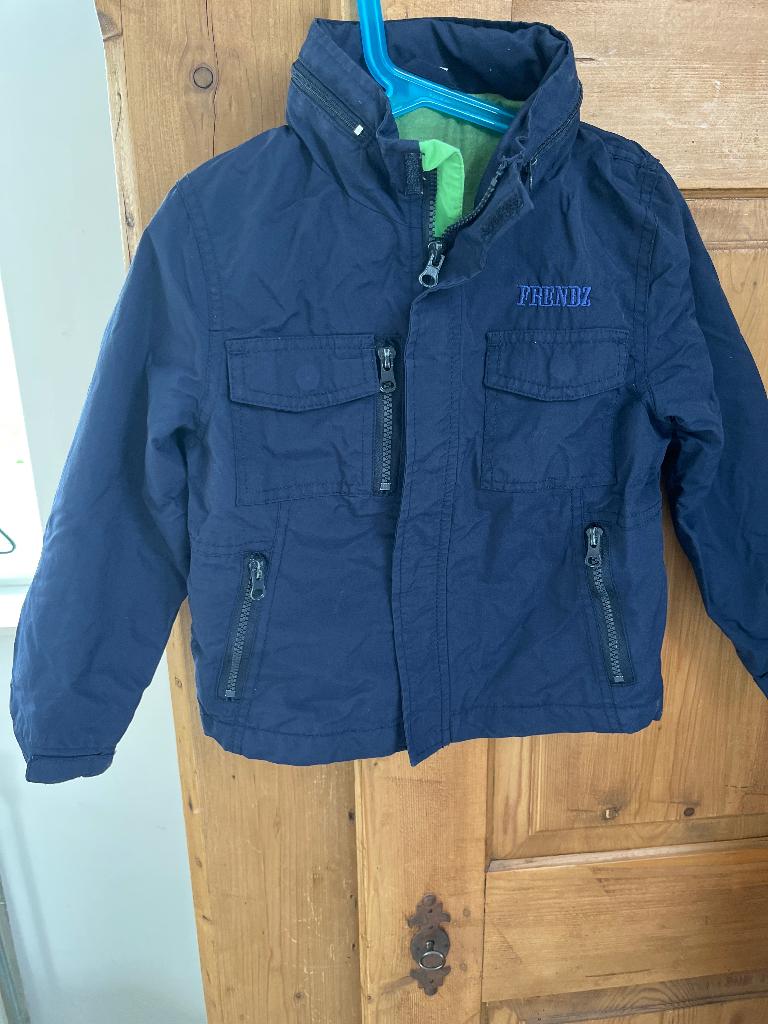 Jongensjack blauw met capuchon in de kraag, Ophalen of Verzenden, Zo goed als nieuw, Jongen, Jas