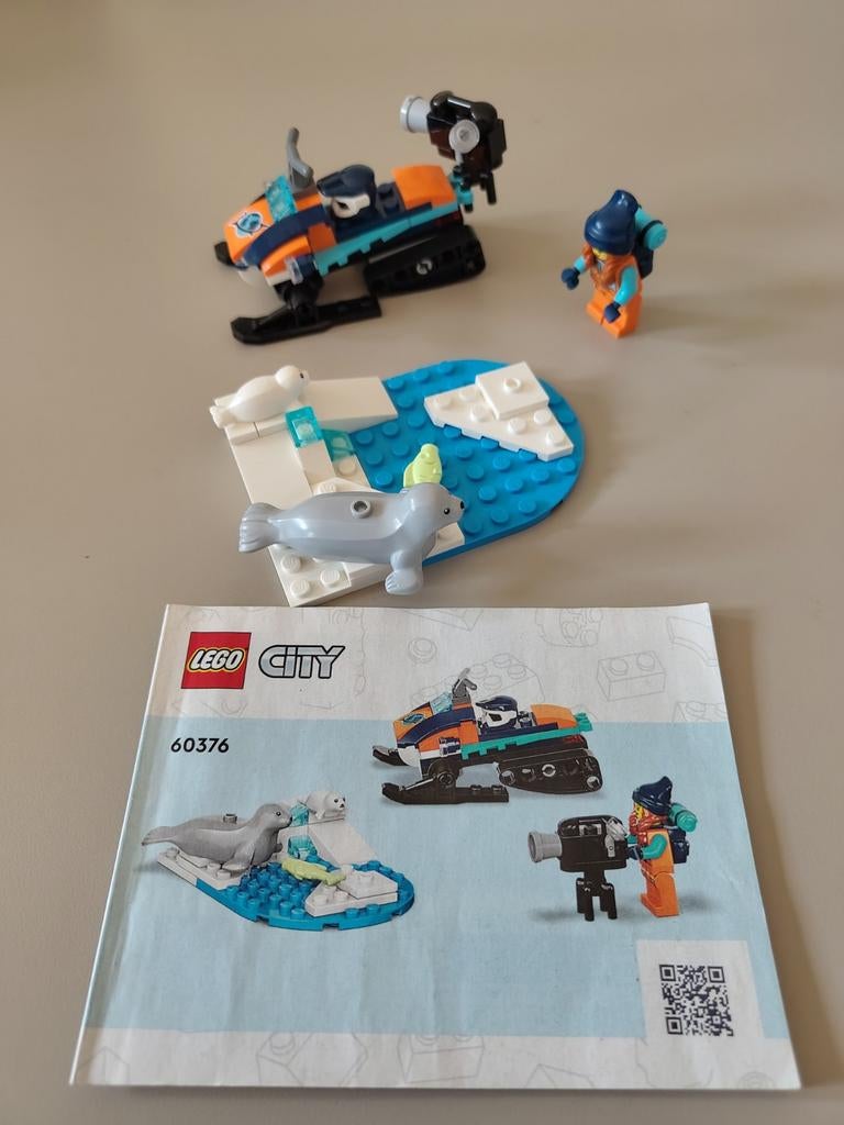 Lego city sneeuwscooter voor poolonderzoek 60376, City, Lego, Ophalen of Verzenden, Zo goed als nieuw