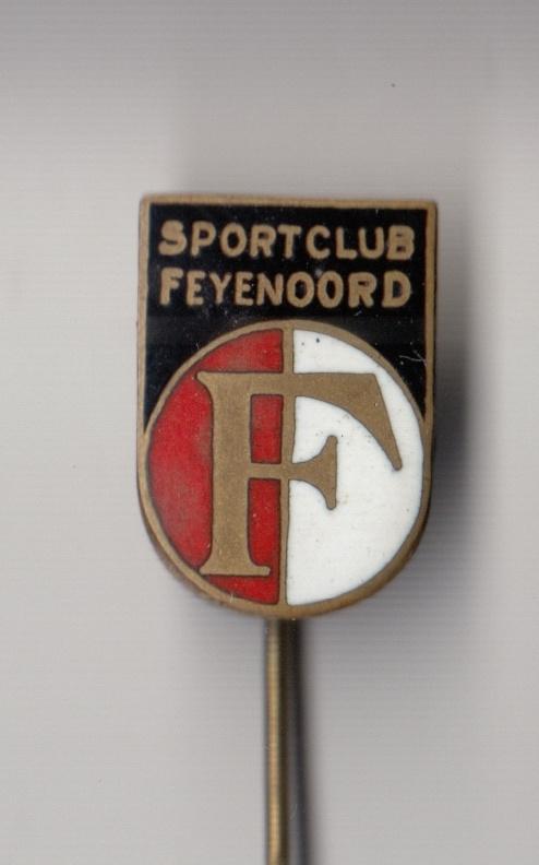 Zeldzaam emaille Feyenoord Rotterdam Logo speldje Voetbal, Gebruikt, Verzenden, Speldje of Pin, Nvt