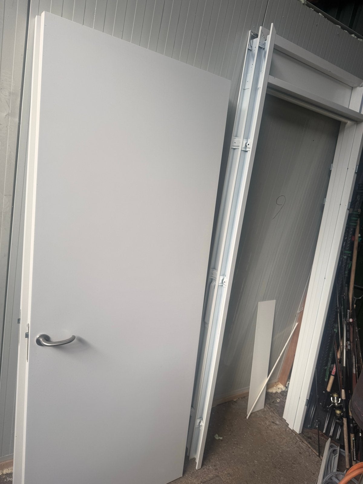 2 Nieuwbouw Deuren met Kozijn - Hoogte 2.32m, Breedte 0.92m, Ophalen, 80 tot 100 cm, 215 cm of meer, Binnendeur