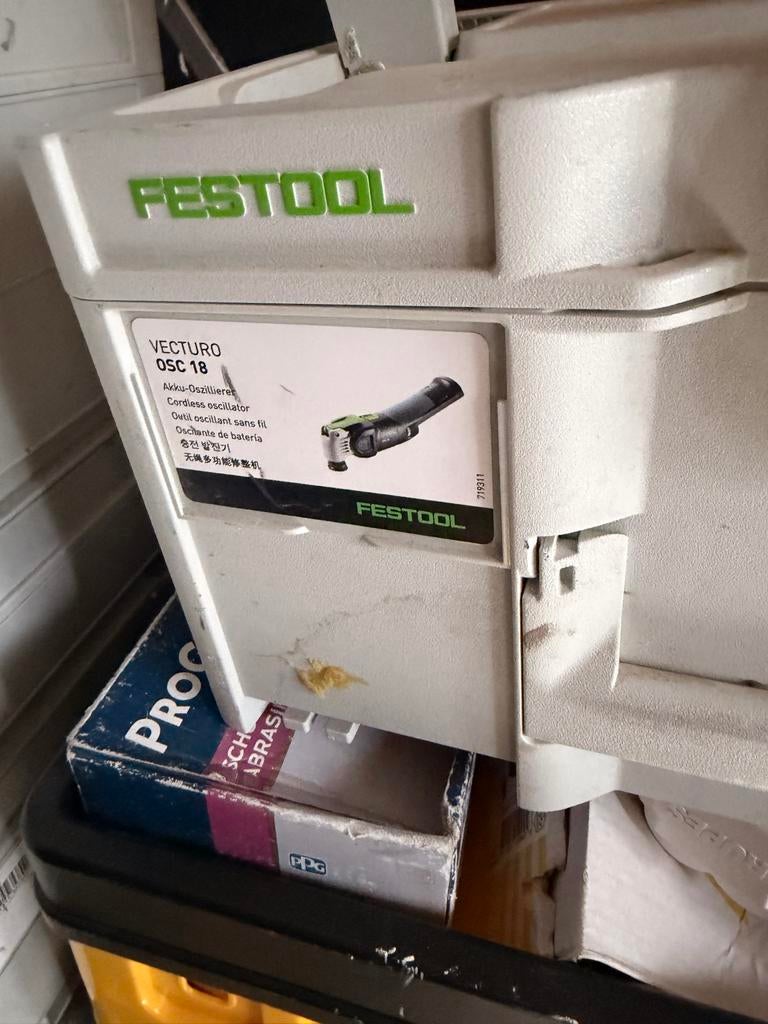 Festool Vecturo OSC 18 Multitool met 15 extra zaagbladen, Ophalen of Verzenden, Gebruikt, Overige typen
