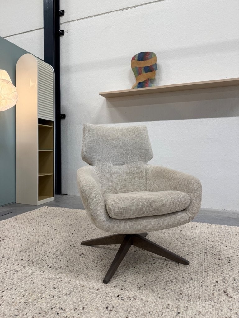 Leolux Lloyd Draaifauteuil stof Design stoel, Huis en Inrichting, Leolux, Info@leolux.nl, Ophalen of Verzenden, Zo goed als nieuw