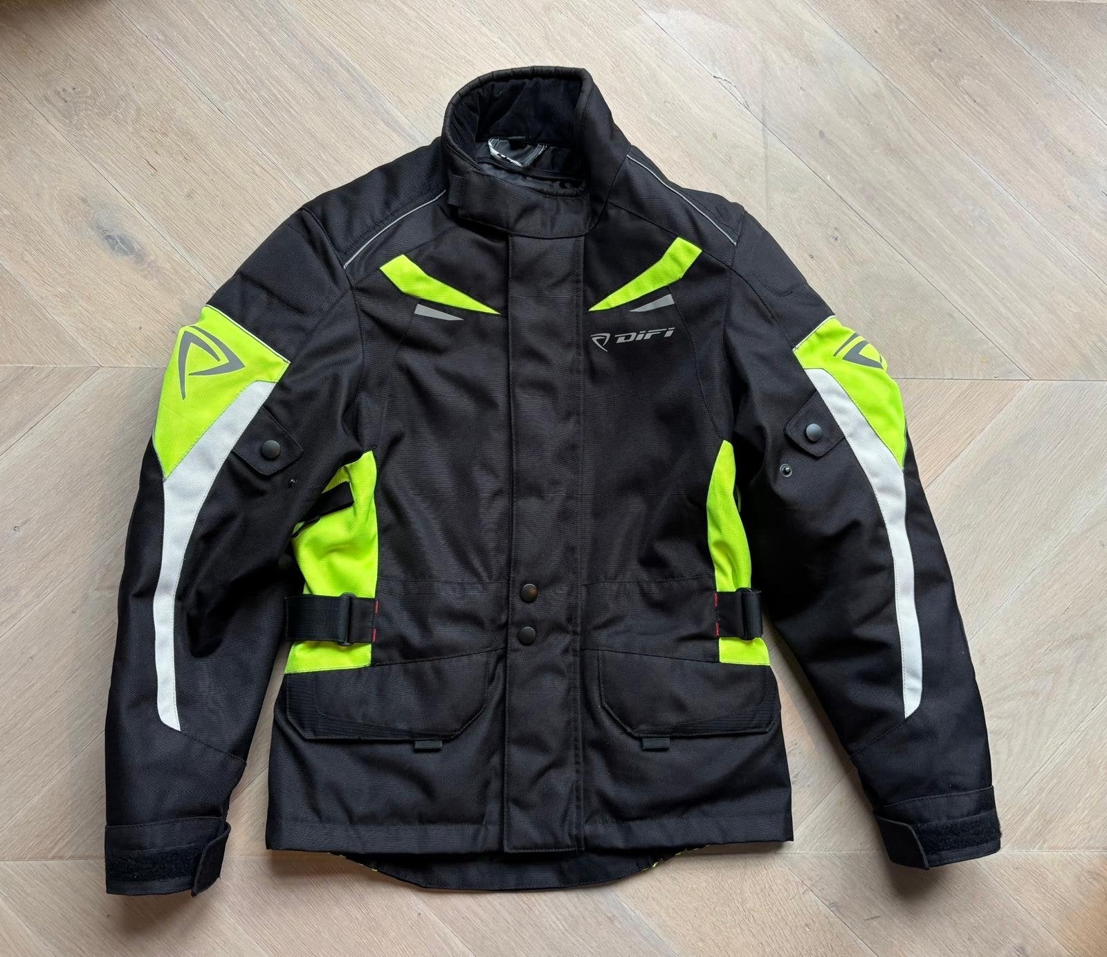Motorjas DIFI + motorbroek IXS Kinder motorpak zwart/fluor, Ophalen of Verzenden, Tweedehands, Kinderen, Jas | textiel