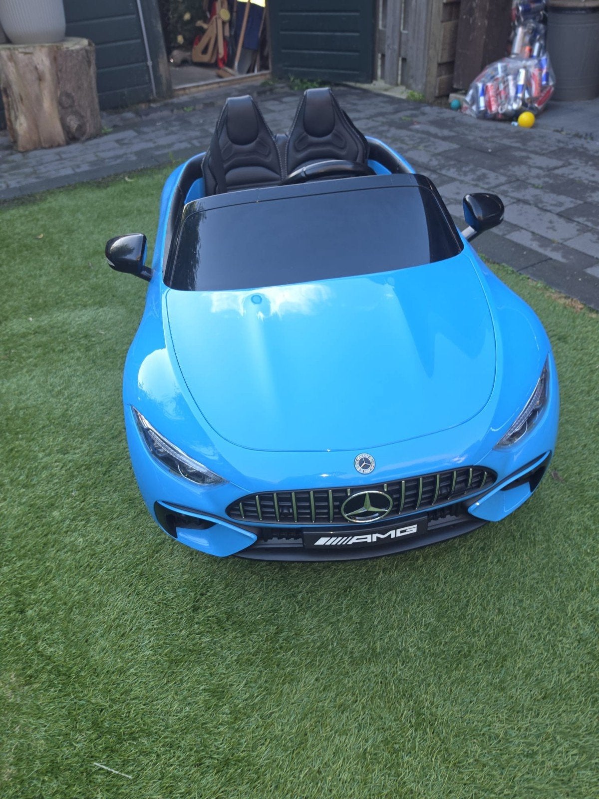 Mercedes-Benz AMG SL63 Kinderauto Elektrisch Blauw, Gebruikt