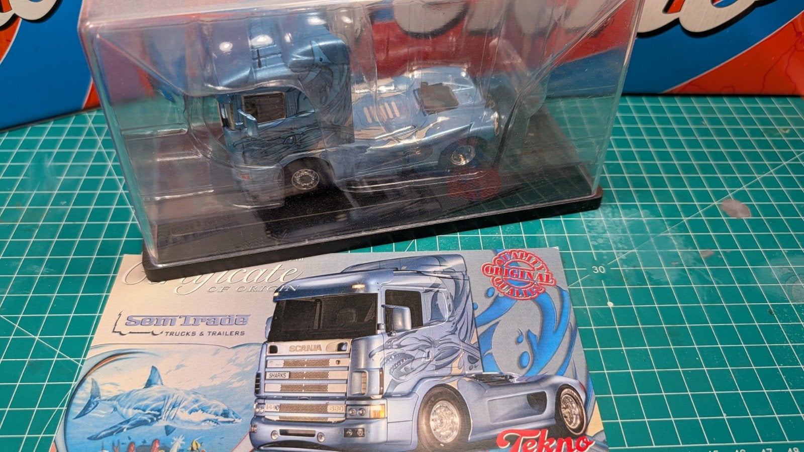 Tekno Svempas Scania 4 Shark, Overige merken, 1:50 of kleiner, Ophalen of Verzenden, Zo goed als nieuw