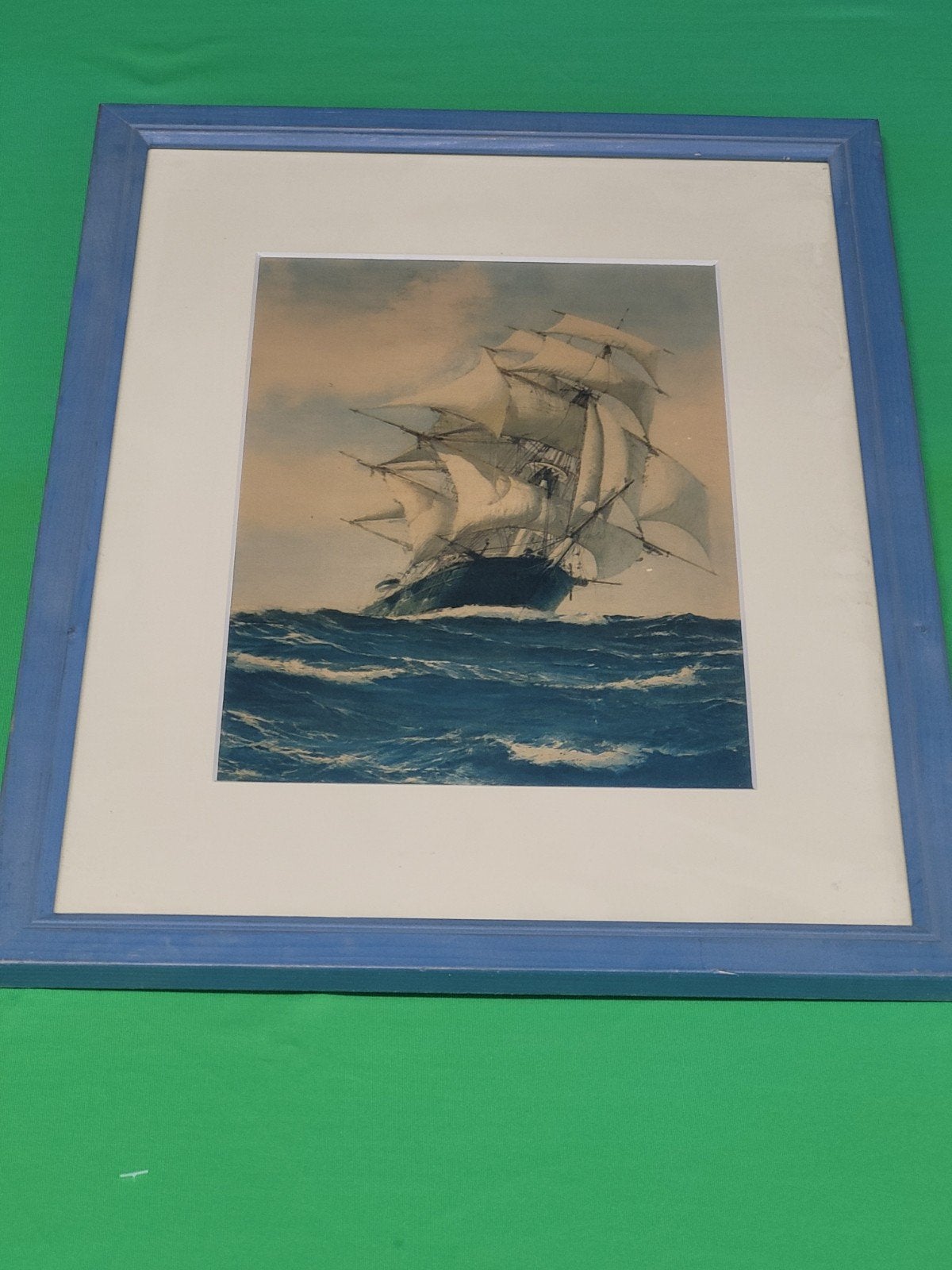 Maritiem schilderij reproductie De Matilda Wattenbach, Ophalen of Verzenden, Overige stijlen, Overige technieken, Maritiem / water