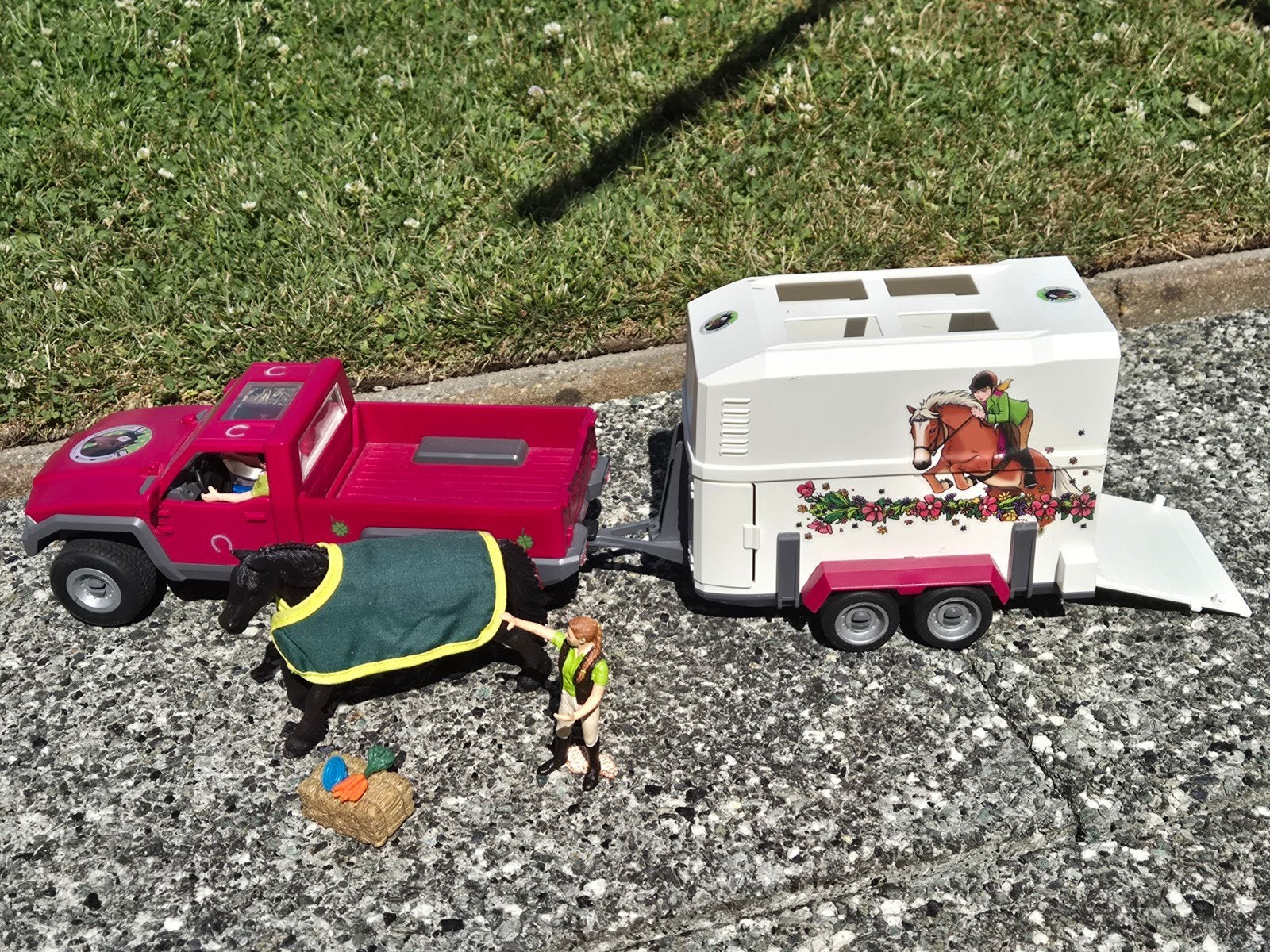 Schleich auto met paardentrailer, Ophalen of Verzenden, Zo goed als nieuw, Jongen of Meisje