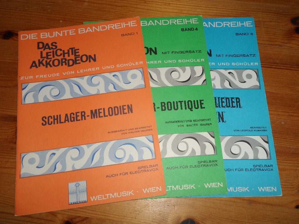 Das leichte akkordeon band 1 / 4 / 5, Ophalen of Verzenden, Artiest of Componist, Populair, Accordeon